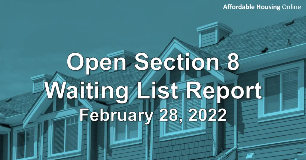 current open section 8 waiting list 2024 usa california