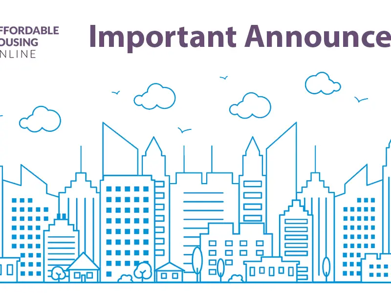 Affordable Housing Online Announcement Banner Image